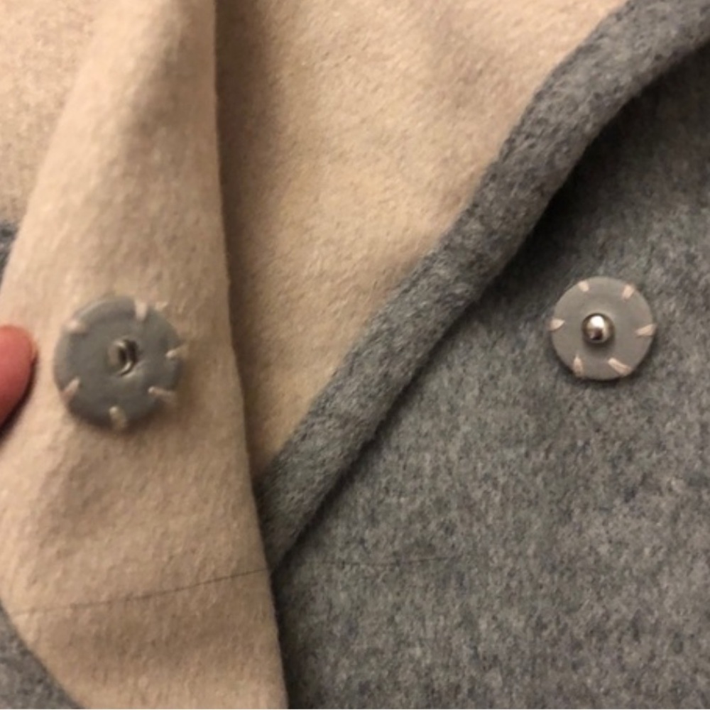 Lucky Brand Beige and Gray Asymmetrical Wool Jacket Women's Size Small - Picture 10 of 12